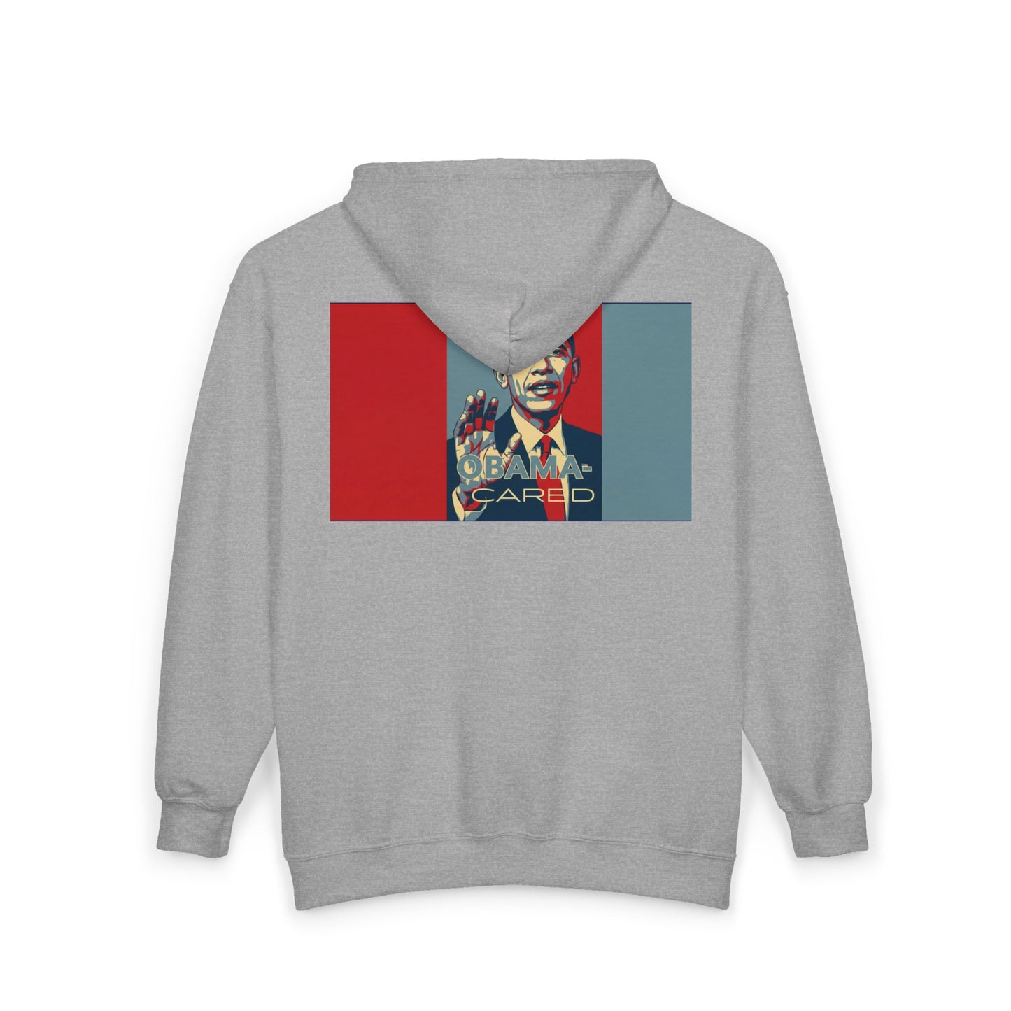 Obama Cared Zip Hoodie — Retro Obama Poster Full‑Zip Hoodie