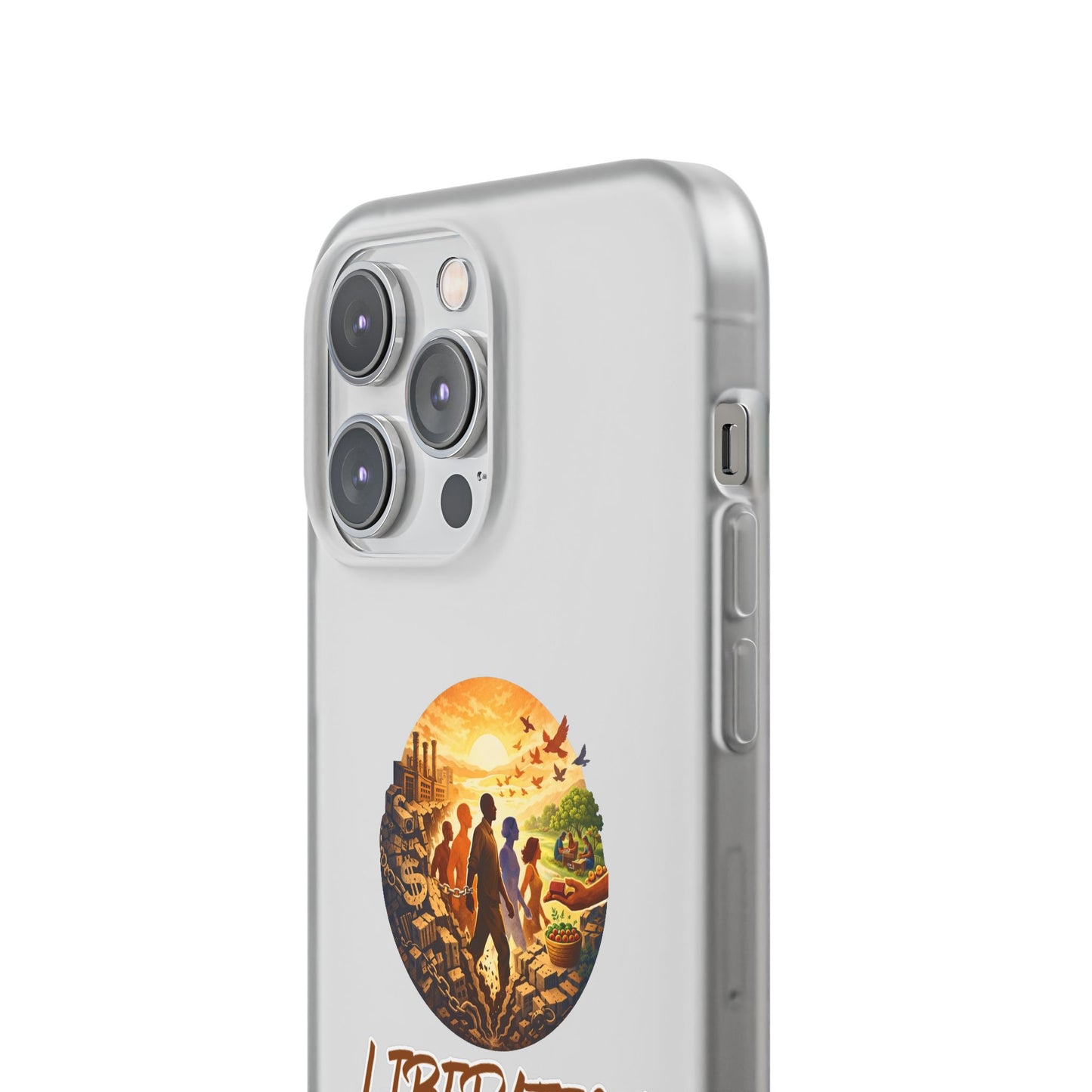 Phone Case —“Liberation Is Collective” Matte Phone Case | Sunset Unity Art for iPhone & Samsung