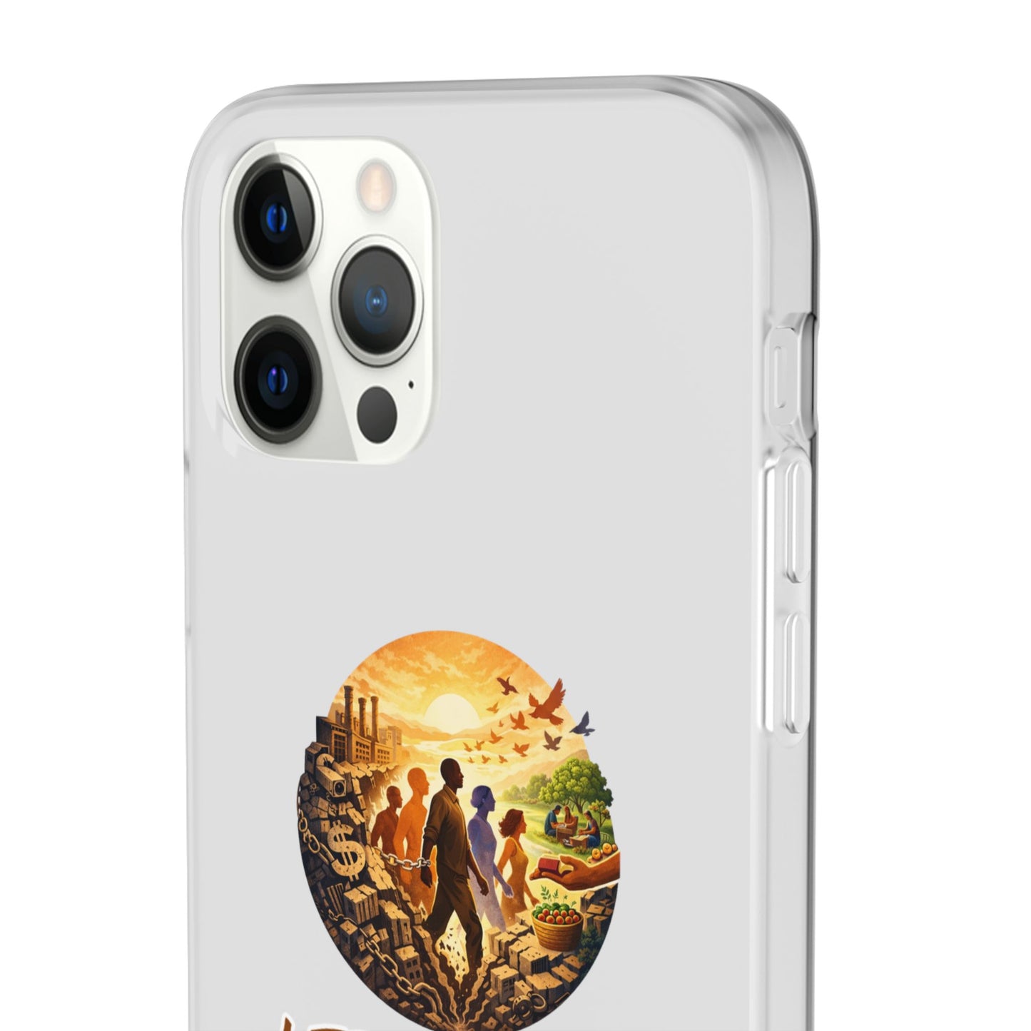 Phone Case —“Liberation Is Collective” Matte Phone Case | Sunset Unity Art for iPhone & Samsung