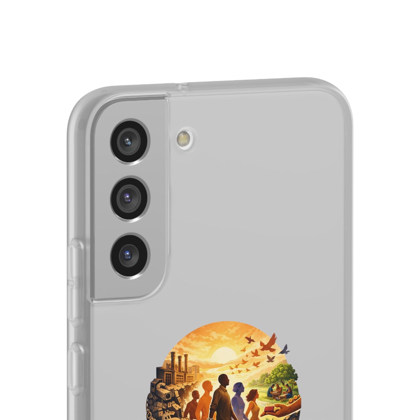 Phone Case —“Liberation Is Collective” Matte Phone Case | Sunset Unity Art for iPhone & Samsung