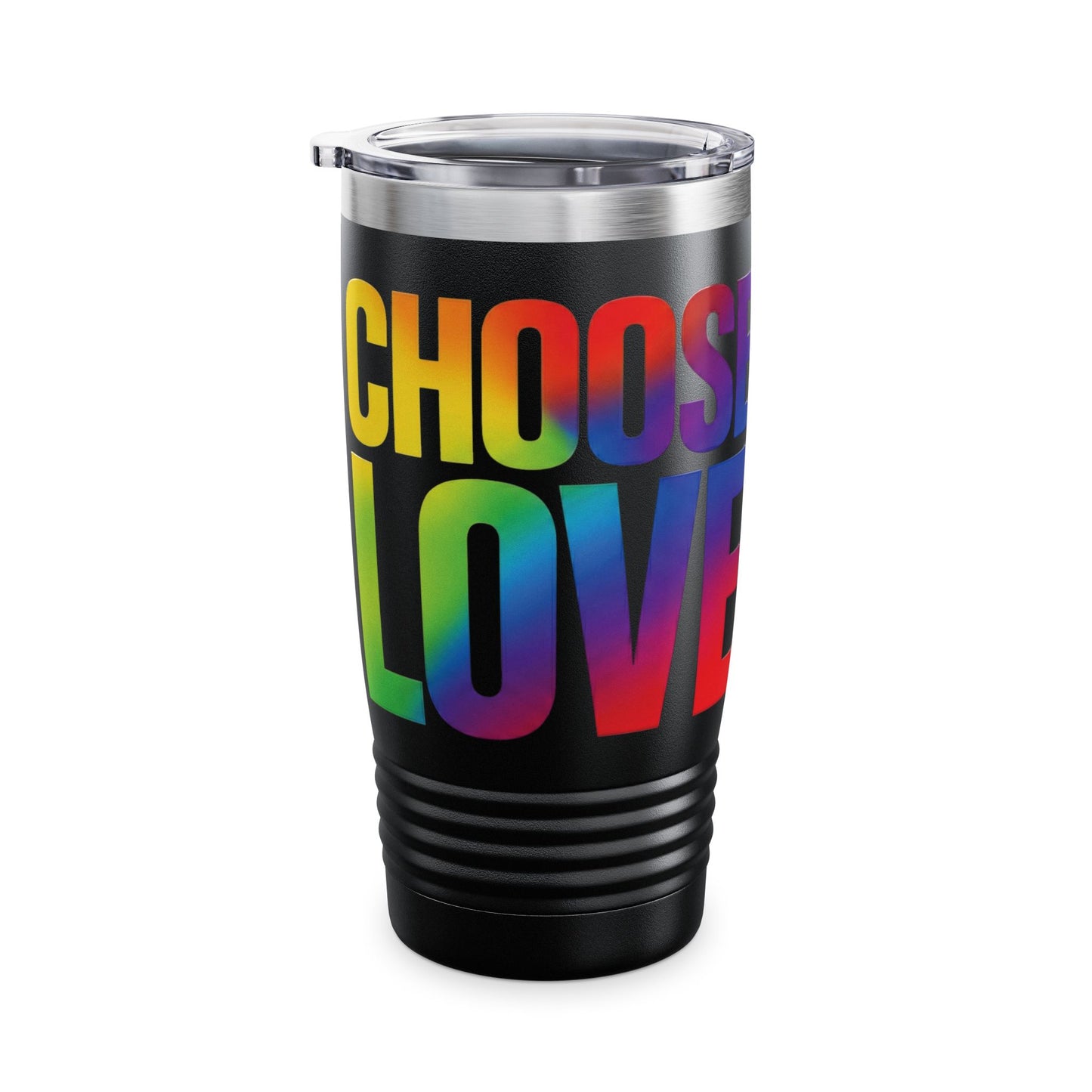 Choose Love Rainbow Tumbler — 20oz Insulated Travel Cup