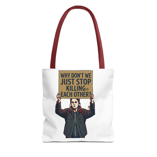 Tote Bag — "CHOOSE PEACE" Protest Graphic Tote