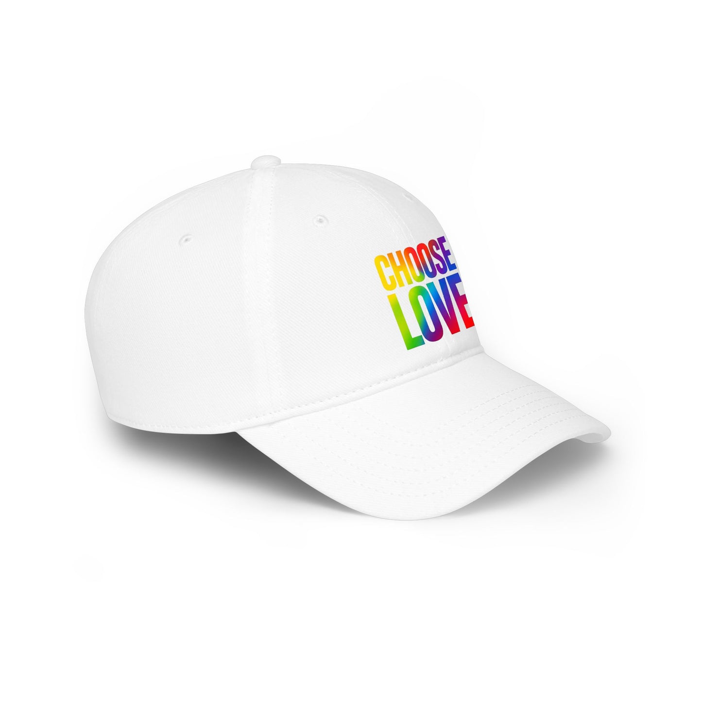 Choose Love Rainbow Cap — Low Profile Baseball Hat for Pride & Everyday Wear