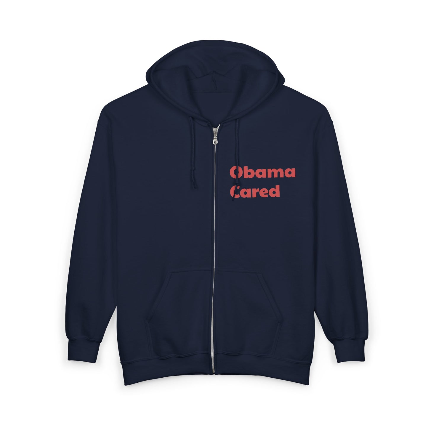 Obama Cared Zip Hoodie — Retro Obama Poster Full‑Zip Hoodie