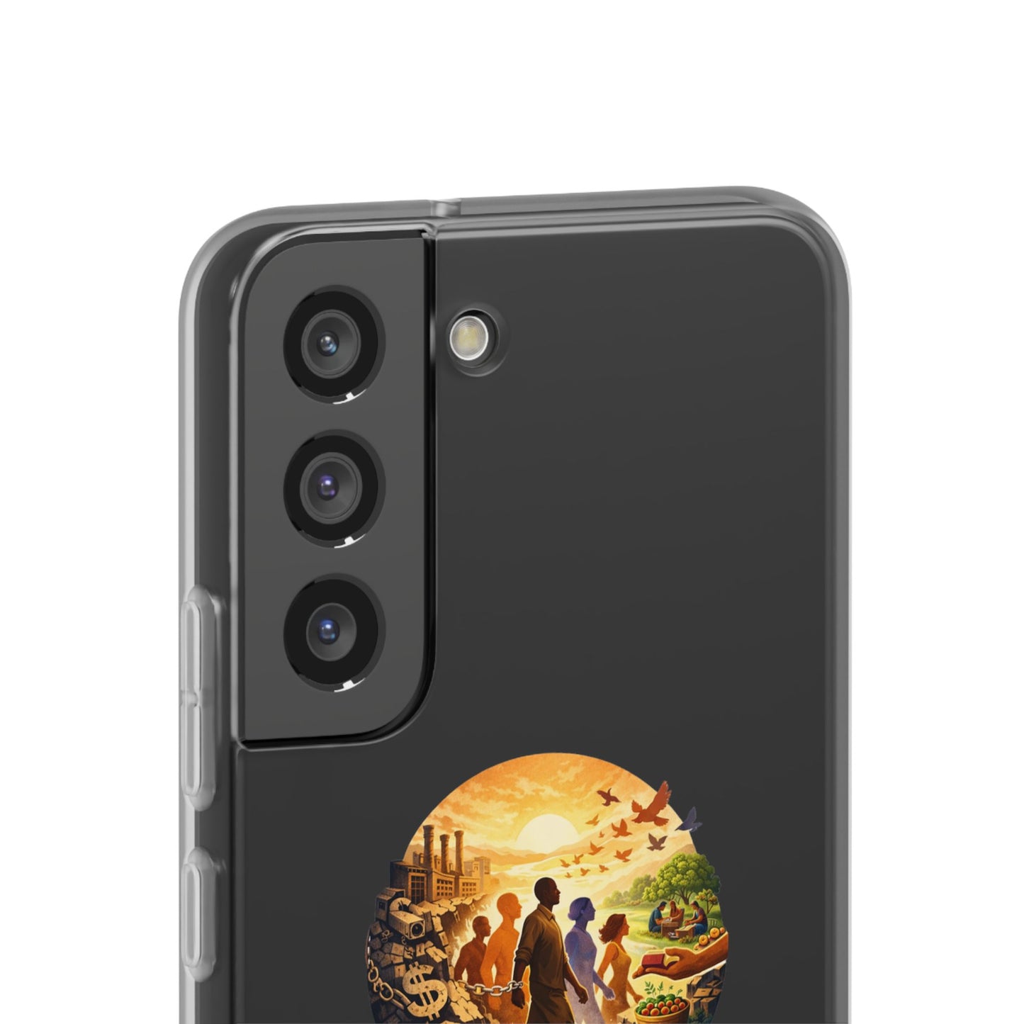 Phone Case —“Liberation Is Collective” Matte Phone Case | Sunset Unity Art for iPhone & Samsung
