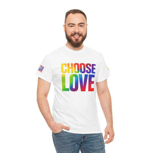 Choose Love Rainbow T-Shirt —Inspirational Graphic Tee