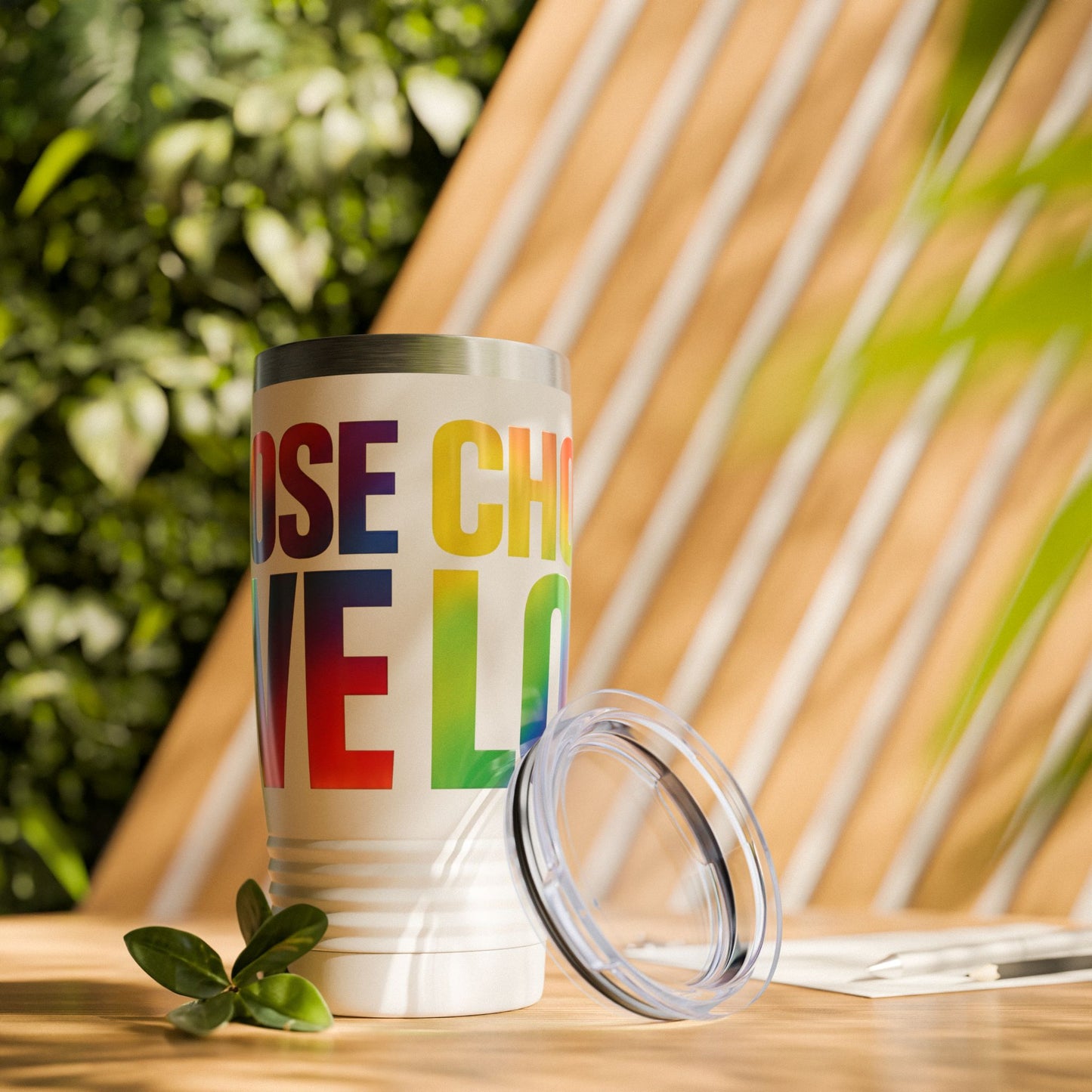 Choose Love Rainbow Tumbler — 20oz Insulated Travel Cup