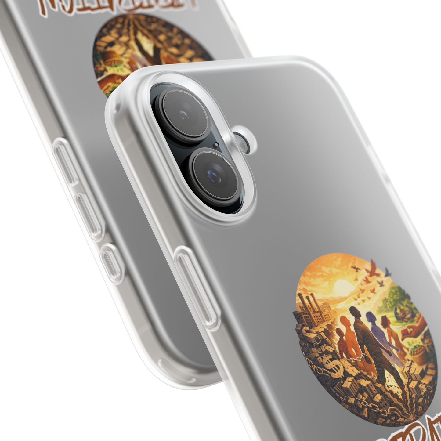 Phone Case —“Liberation Is Collective” Matte Phone Case | Sunset Unity Art for iPhone & Samsung