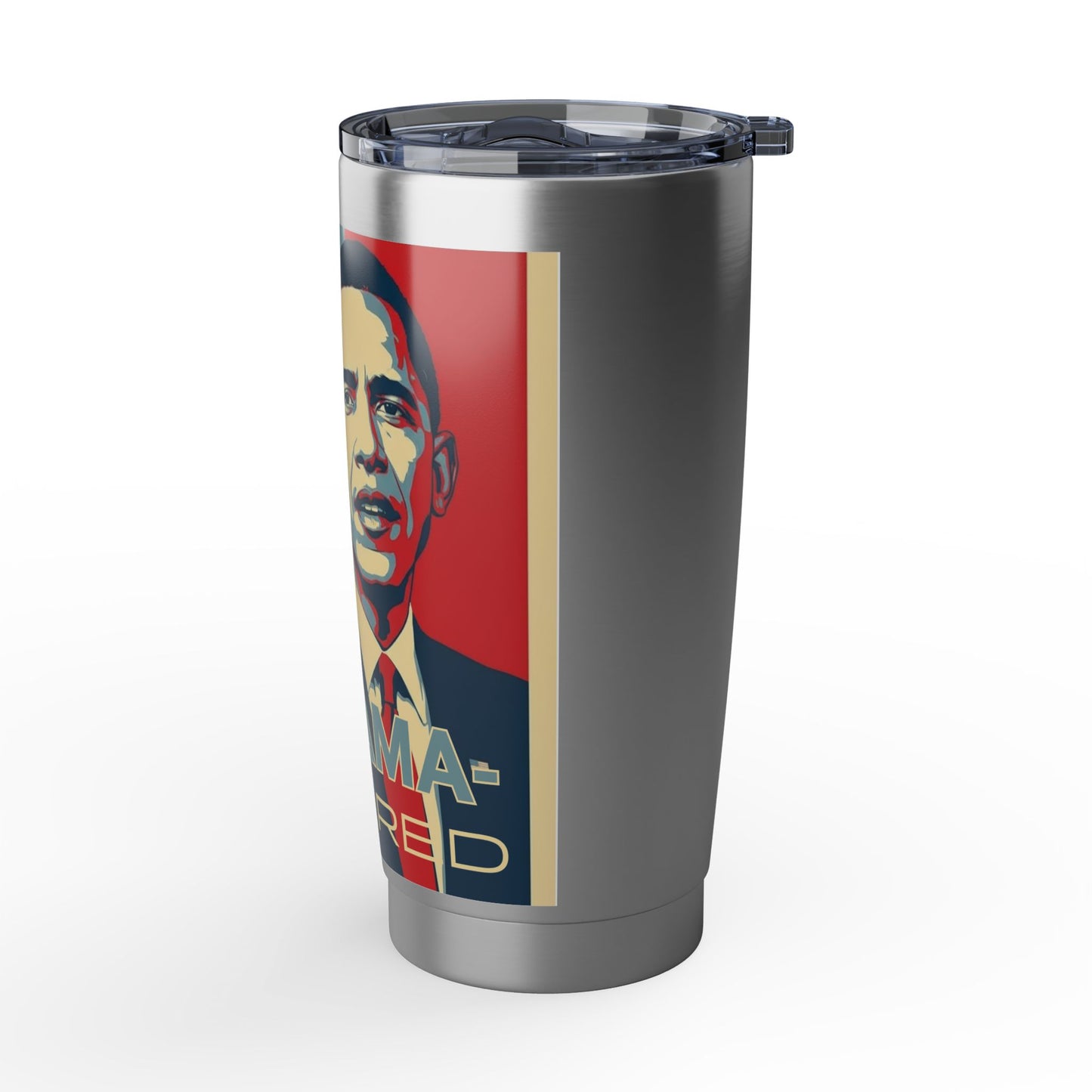 Obama Cared 20oz Travel Tumbler — Vintage Poster Design