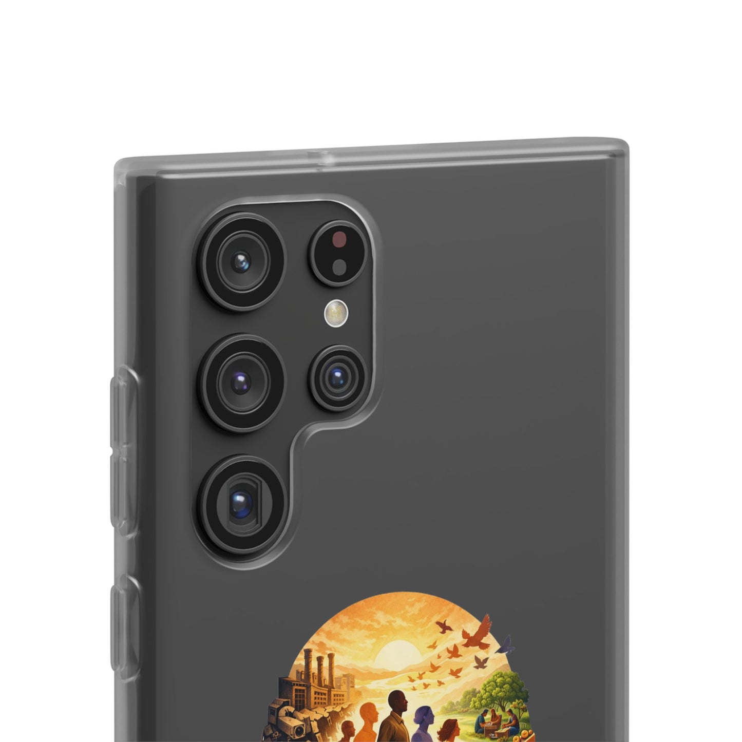 Phone Case —“Liberation Is Collective” Matte Phone Case | Sunset Unity Art for iPhone & Samsung