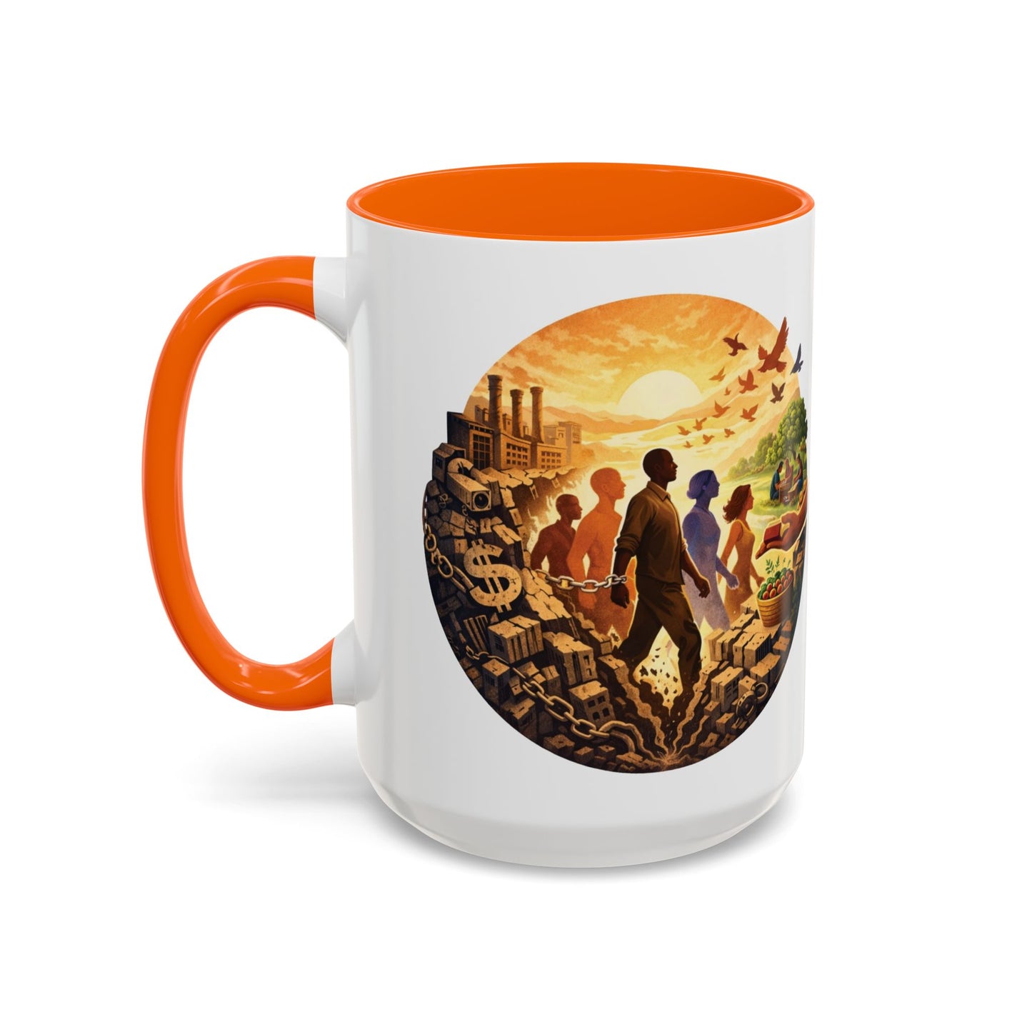 Liberation Is Collective Accent Coffee Mug - Black Handle 11/15oz