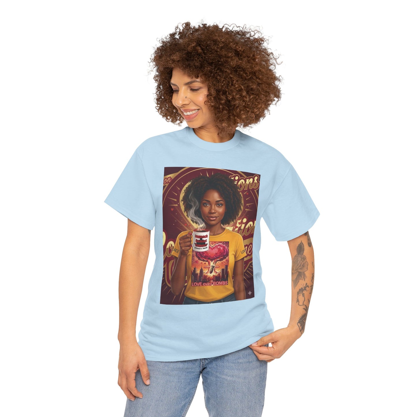 Vintage Coffee /Bombs Vibes Graphic Tee - Retro Aesthetic Unisex Cotton T-Shirt
