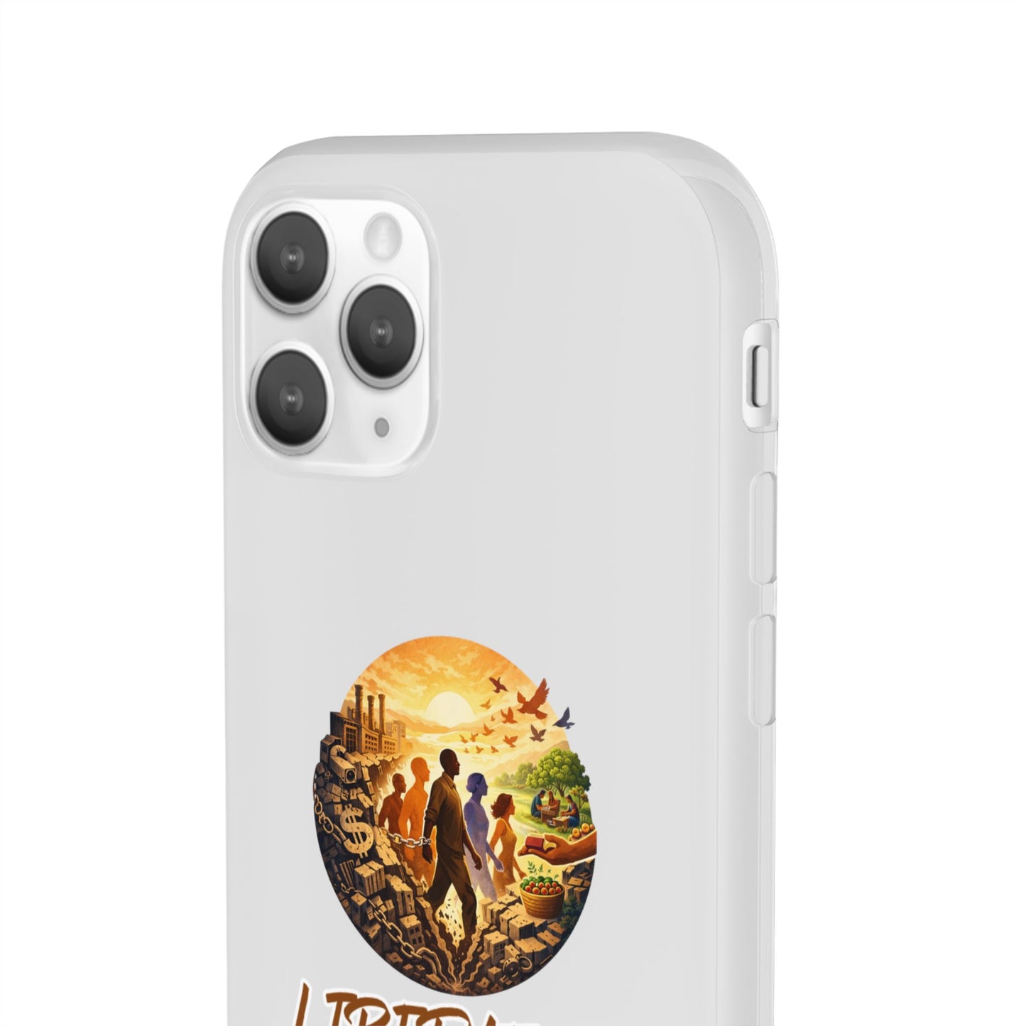 Phone Case —“Liberation Is Collective” Matte Phone Case | Sunset Unity Art for iPhone & Samsung