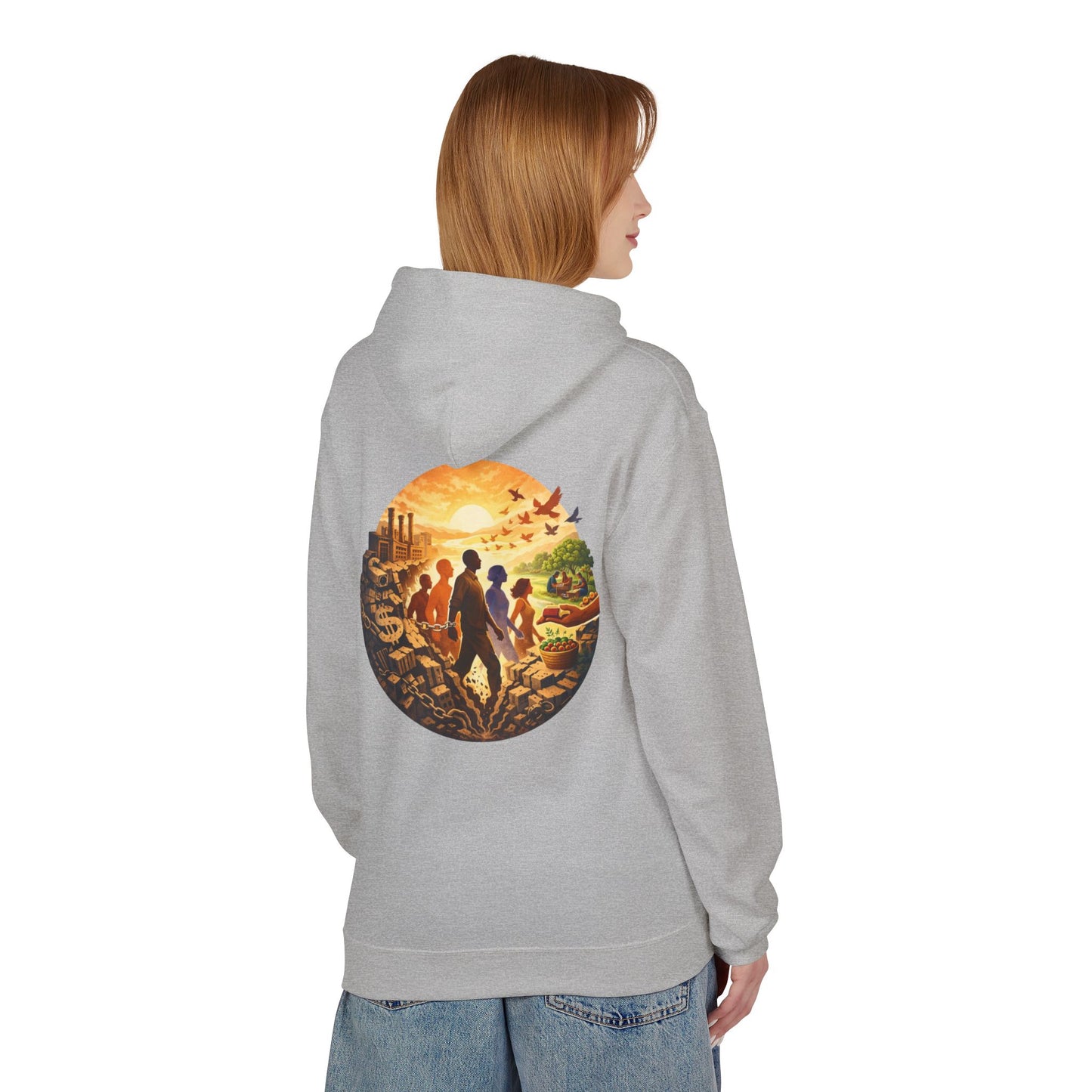 Liberation Is Collective Hoodie — Sunrise Solidarity Graphic Hoodie