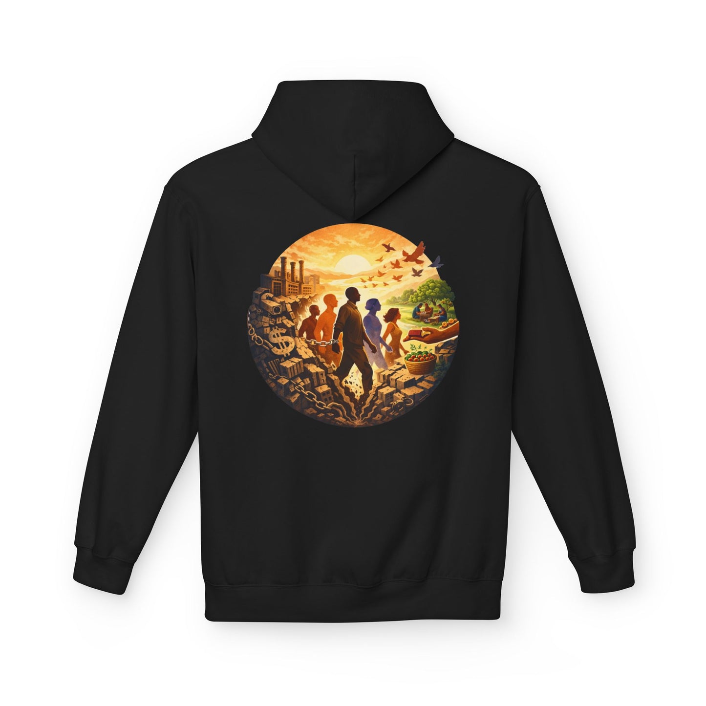 Liberation Is Collective Hoodie — Sunrise Solidarity Graphic Hoodie