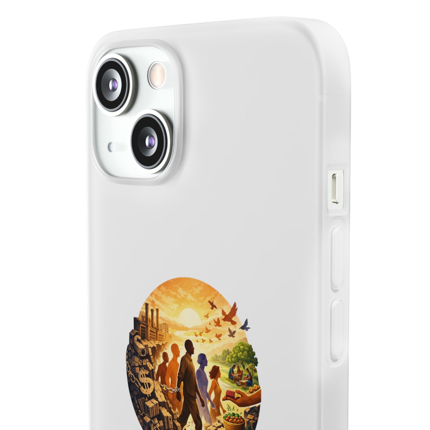 Phone Case —“Liberation Is Collective” Matte Phone Case | Sunset Unity Art for iPhone & Samsung