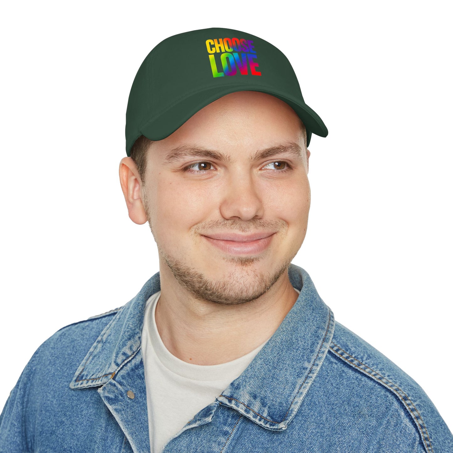 Choose Love Rainbow Cap — Low Profile Baseball Hat for Pride & Everyday Wear
