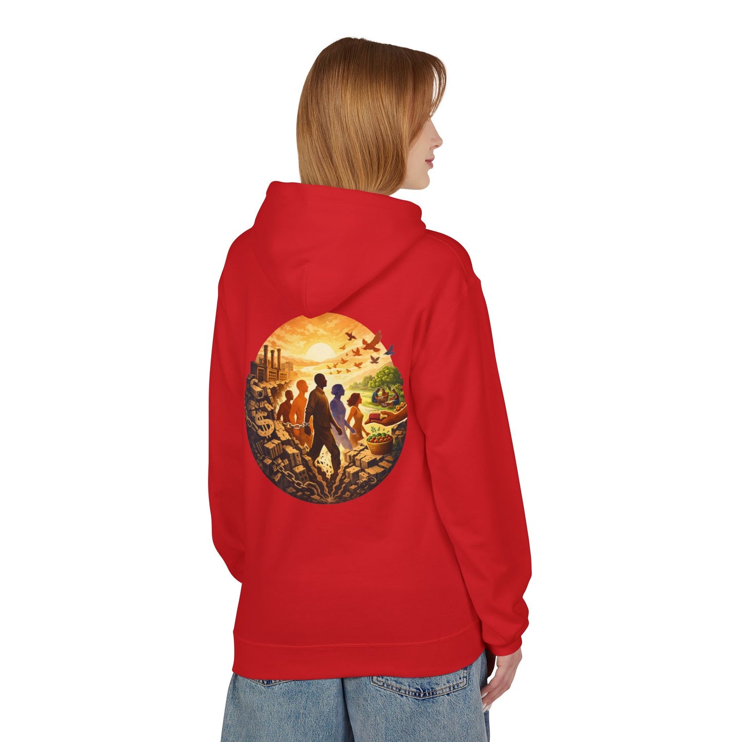 Liberation Is Collective Hoodie — Sunrise Solidarity Graphic Hoodie