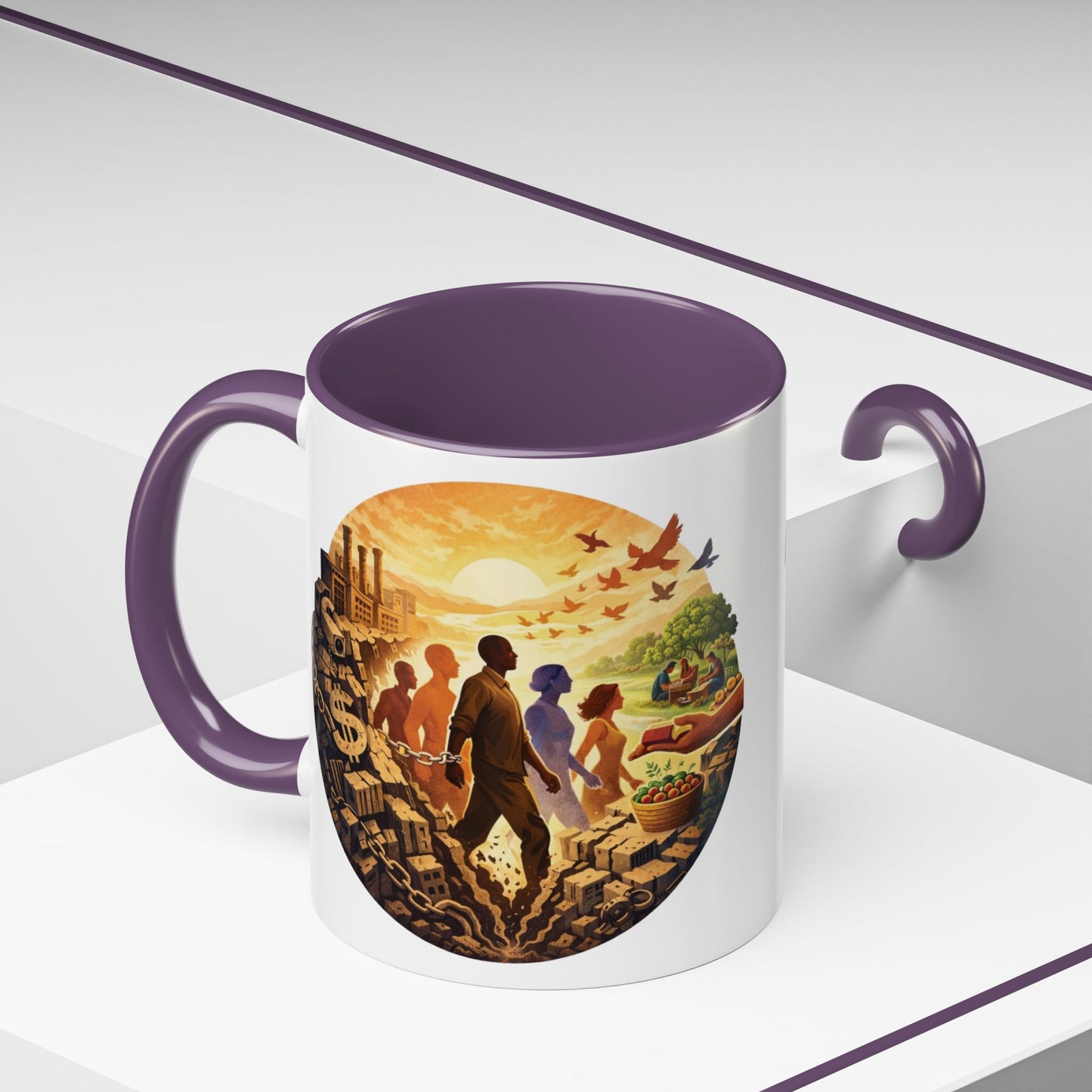 Liberation Is Collective Accent Coffee Mug - Black Handle 11/15oz