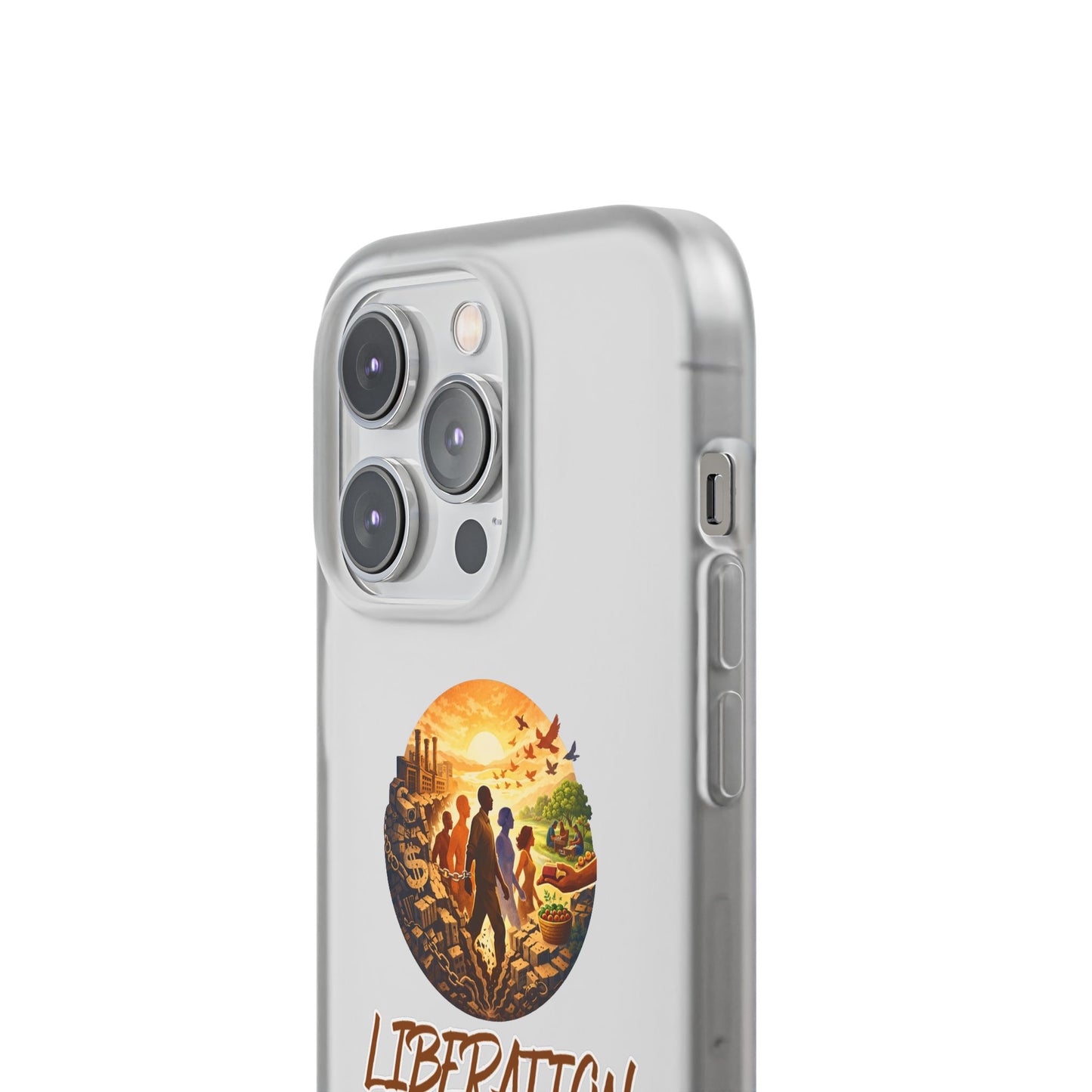 Phone Case —“Liberation Is Collective” Matte Phone Case | Sunset Unity Art for iPhone & Samsung