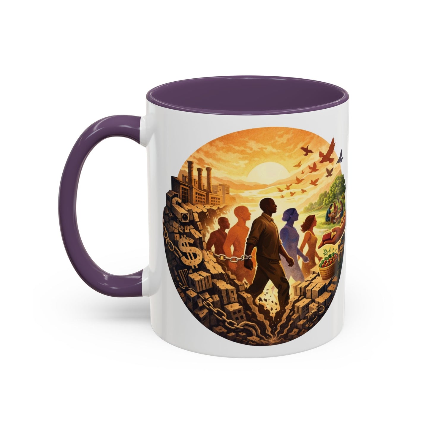 Liberation Is Collective Accent Coffee Mug - Black Handle 11/15oz