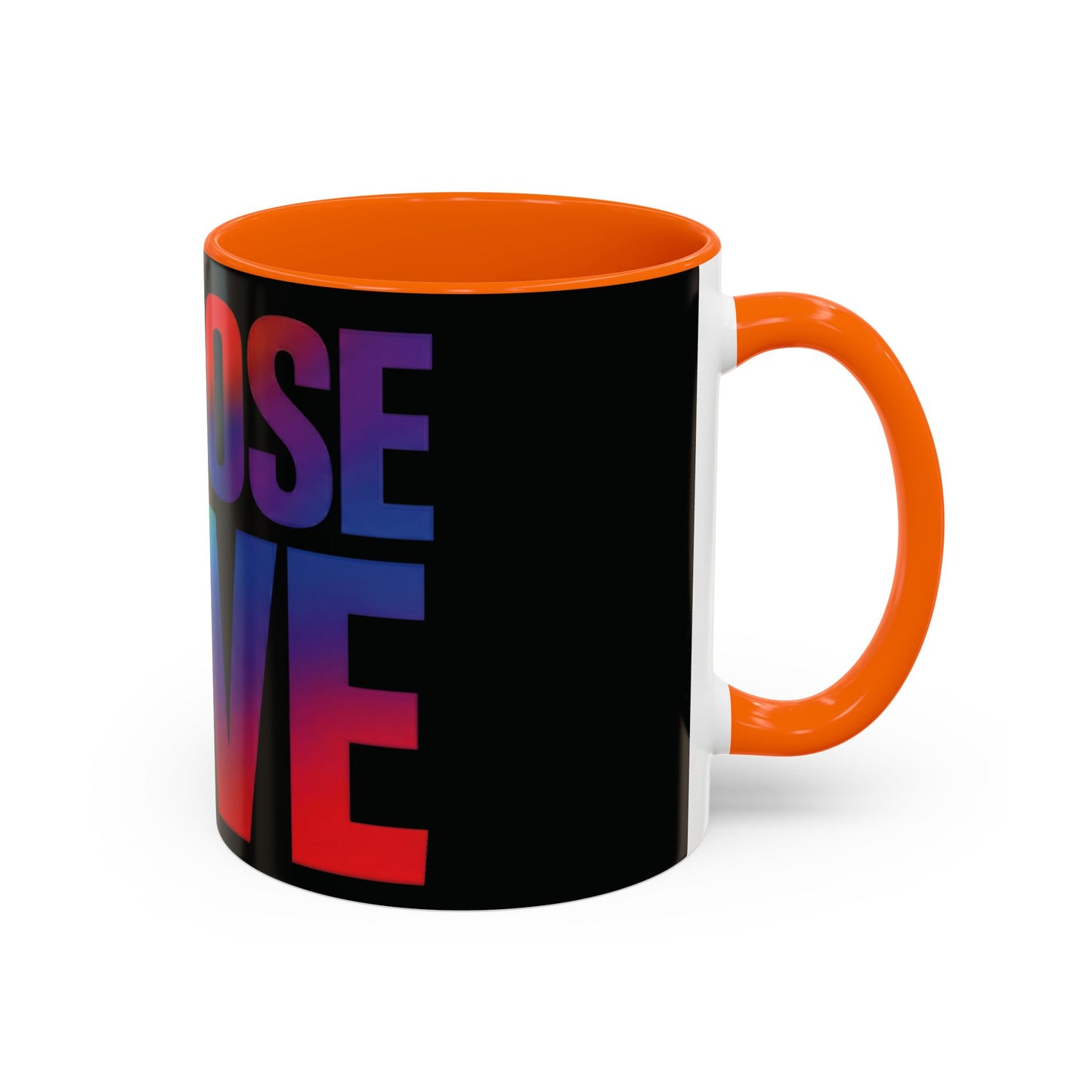 Choose Love Rainbow Accent Coffee Mug — LGBTQ+ Pride Inspirational 11/15oz