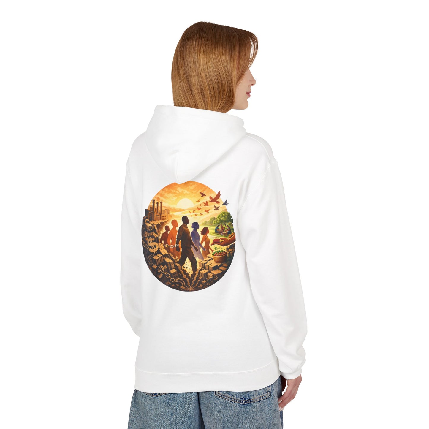 Liberation Is Collective Hoodie — Sunrise Solidarity Graphic Hoodie