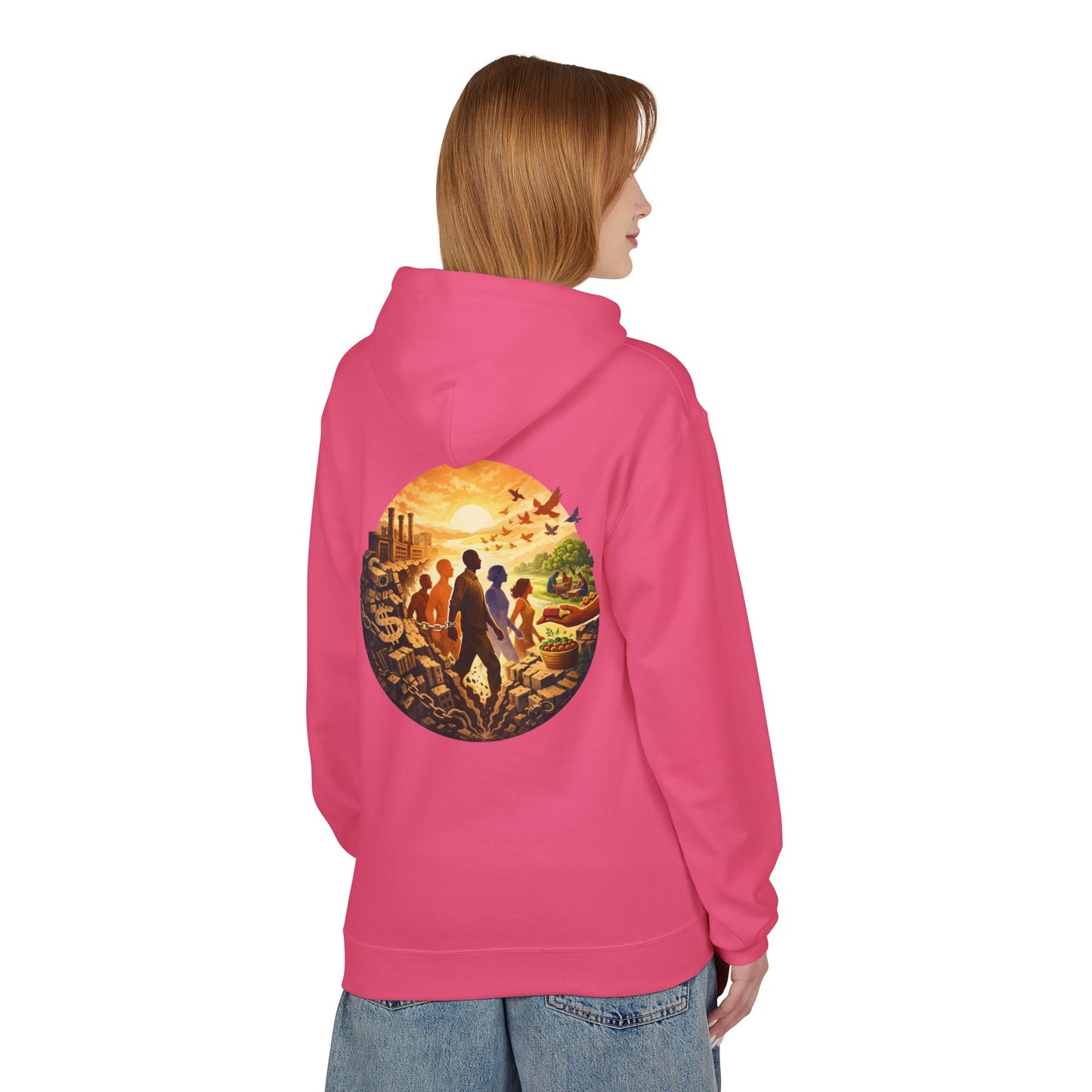Liberation Is Collective Hoodie — Sunrise Solidarity Graphic Hoodie