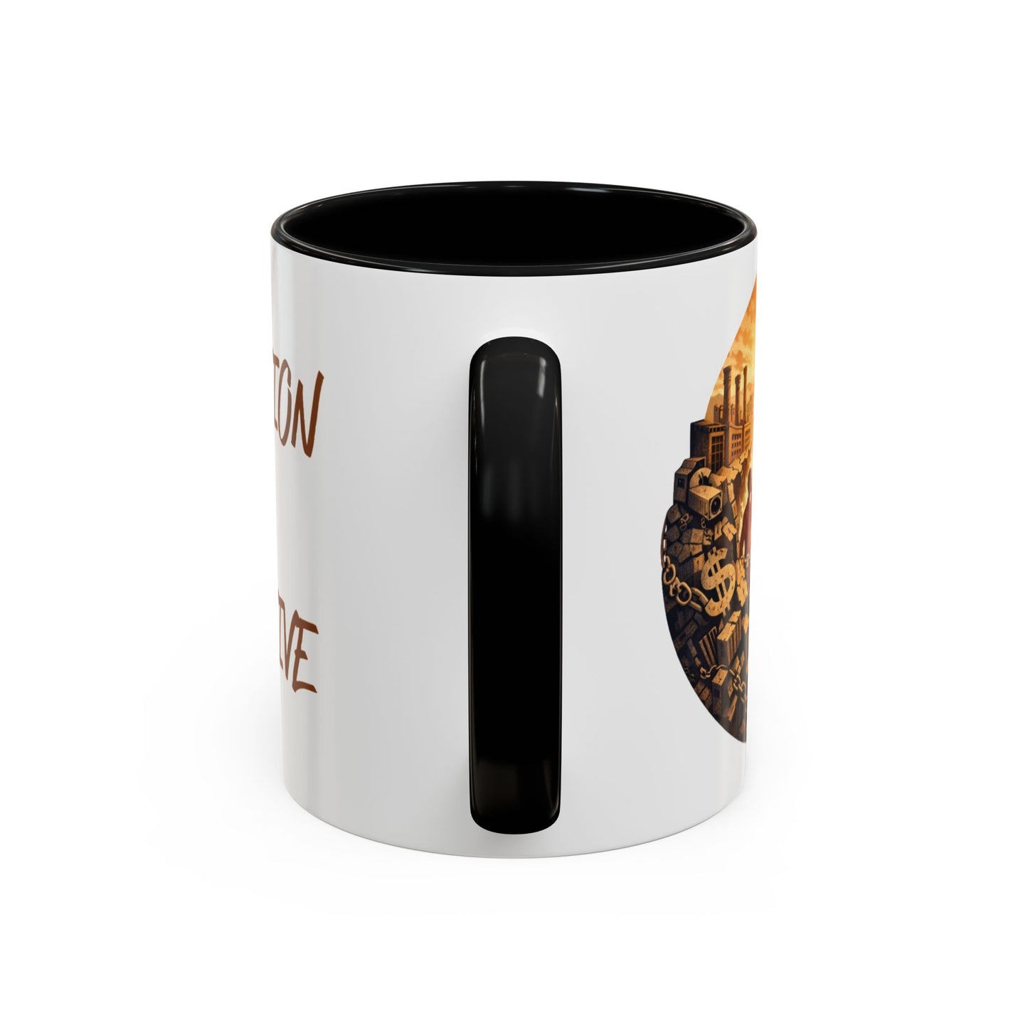 Liberation Is Collective Accent Coffee Mug - Black Handle 11/15oz