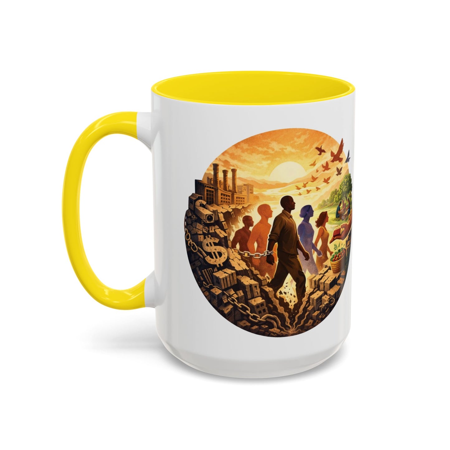 Liberation Is Collective Accent Coffee Mug - Black Handle 11/15oz