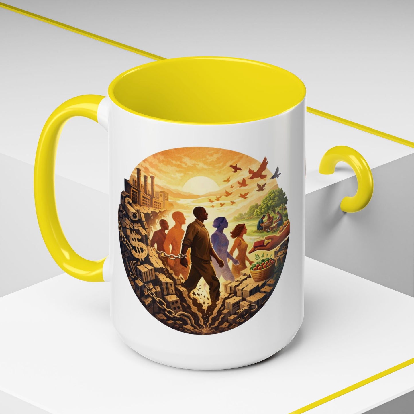 Liberation Is Collective Accent Coffee Mug - Black Handle 11/15oz