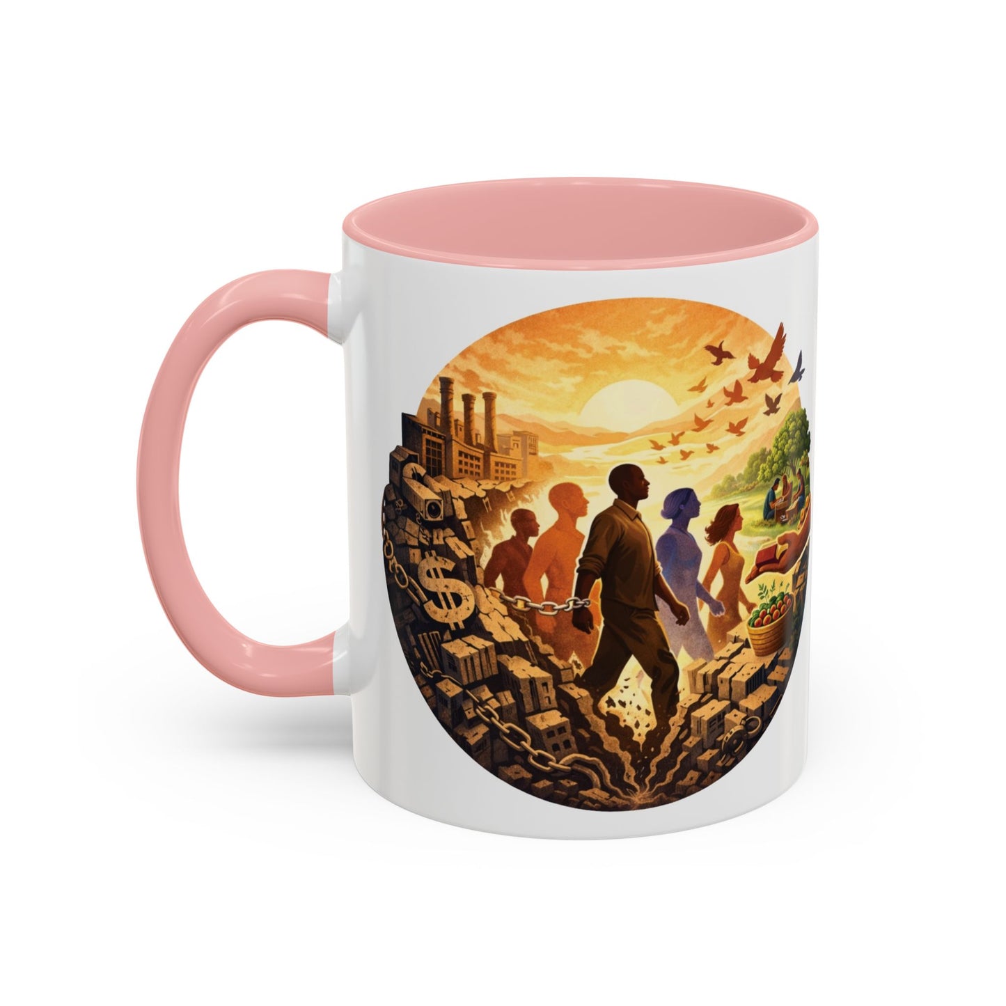 Liberation Is Collective Accent Coffee Mug - Black Handle 11/15oz