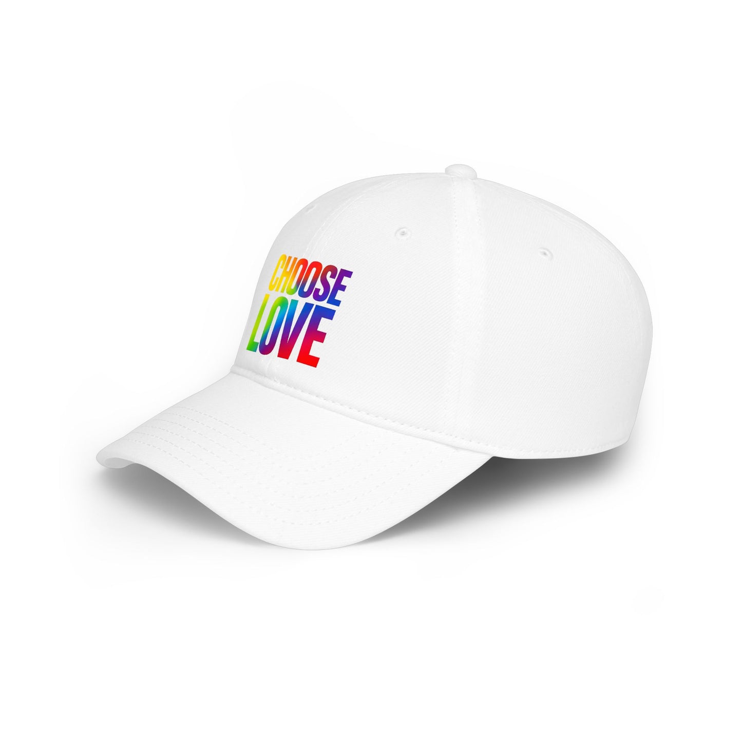 Choose Love Rainbow Cap — Low Profile Baseball Hat for Pride & Everyday Wear