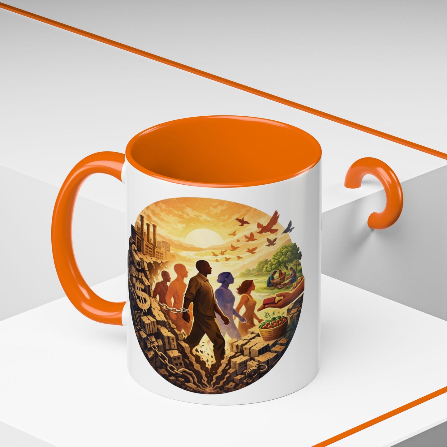 Liberation Is Collective Accent Coffee Mug - Black Handle 11/15oz