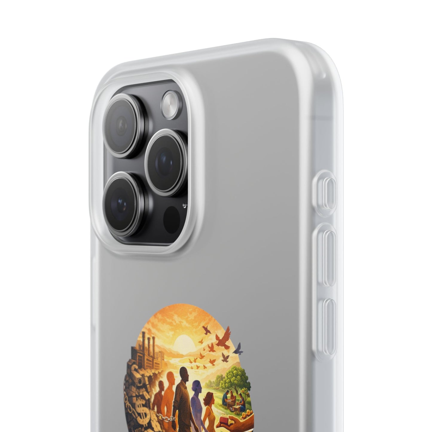 Phone Case —“Liberation Is Collective” Matte Phone Case | Sunset Unity Art for iPhone & Samsung