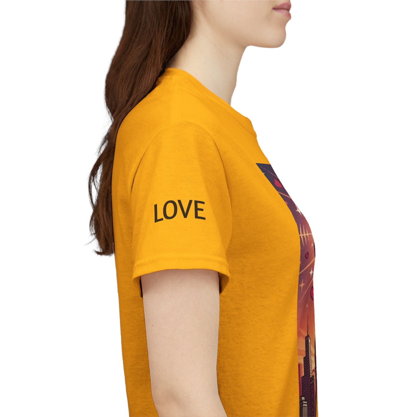 Love Over Bombs T-Shirt — Retro Heart Cloud Peace Tee
