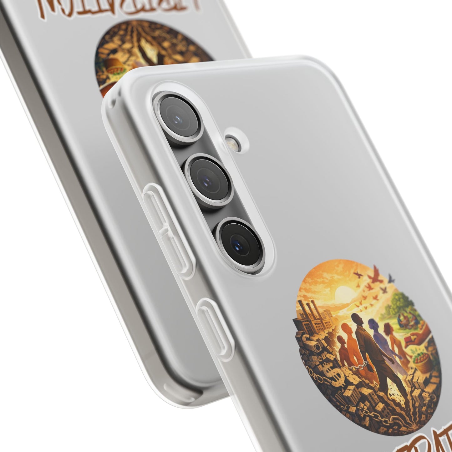 Phone Case —“Liberation Is Collective” Matte Phone Case | Sunset Unity Art for iPhone & Samsung