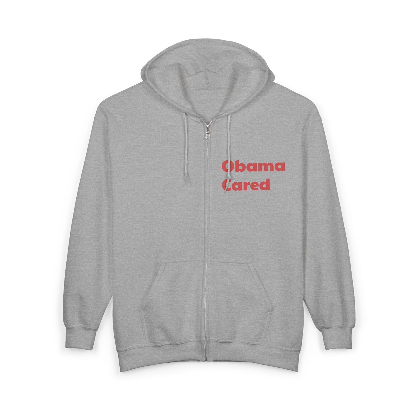 Obama Cared Zip Hoodie — Retro Obama Poster Full‑Zip Hoodie