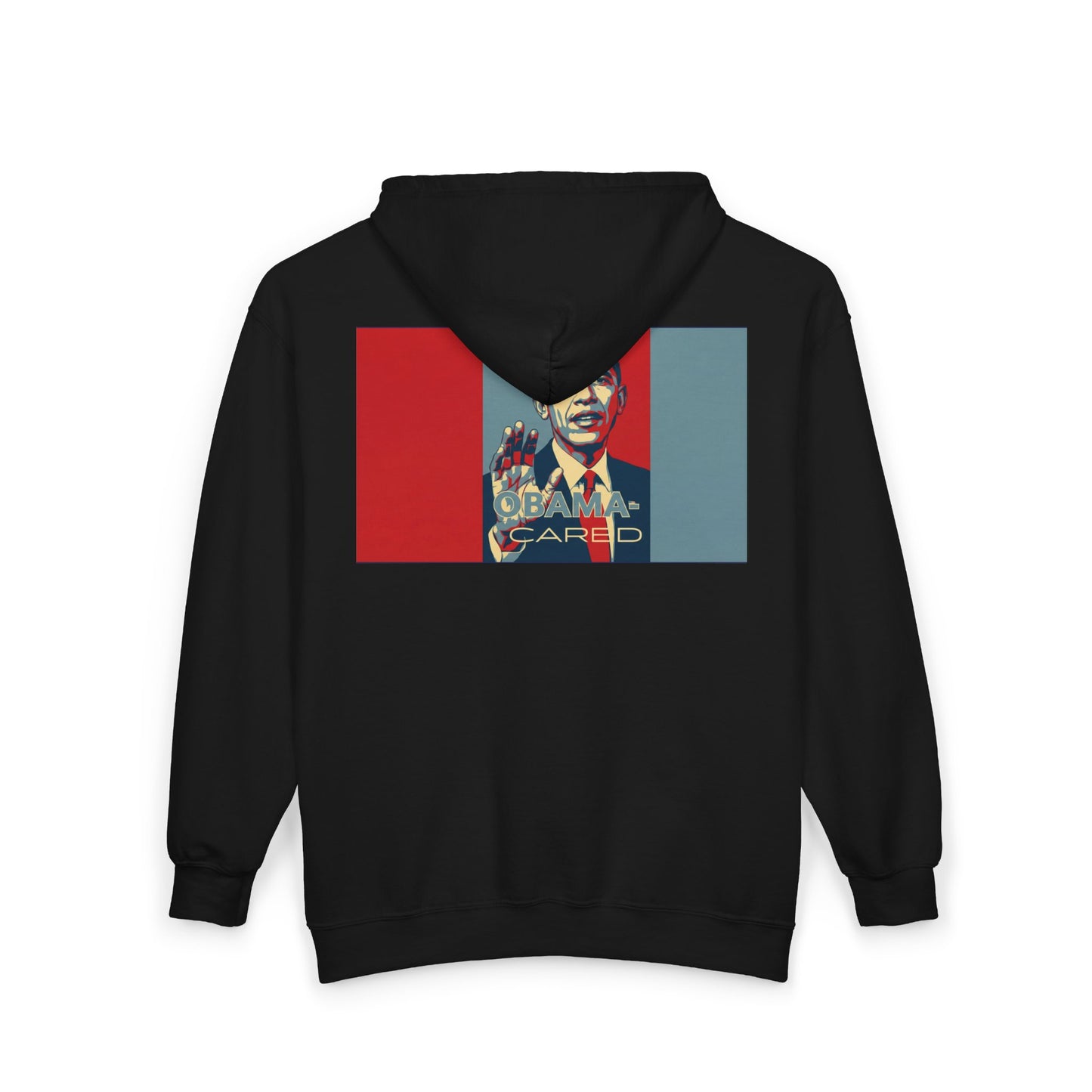 Obama Cared Zip Hoodie — Retro Obama Poster Full‑Zip Hoodie