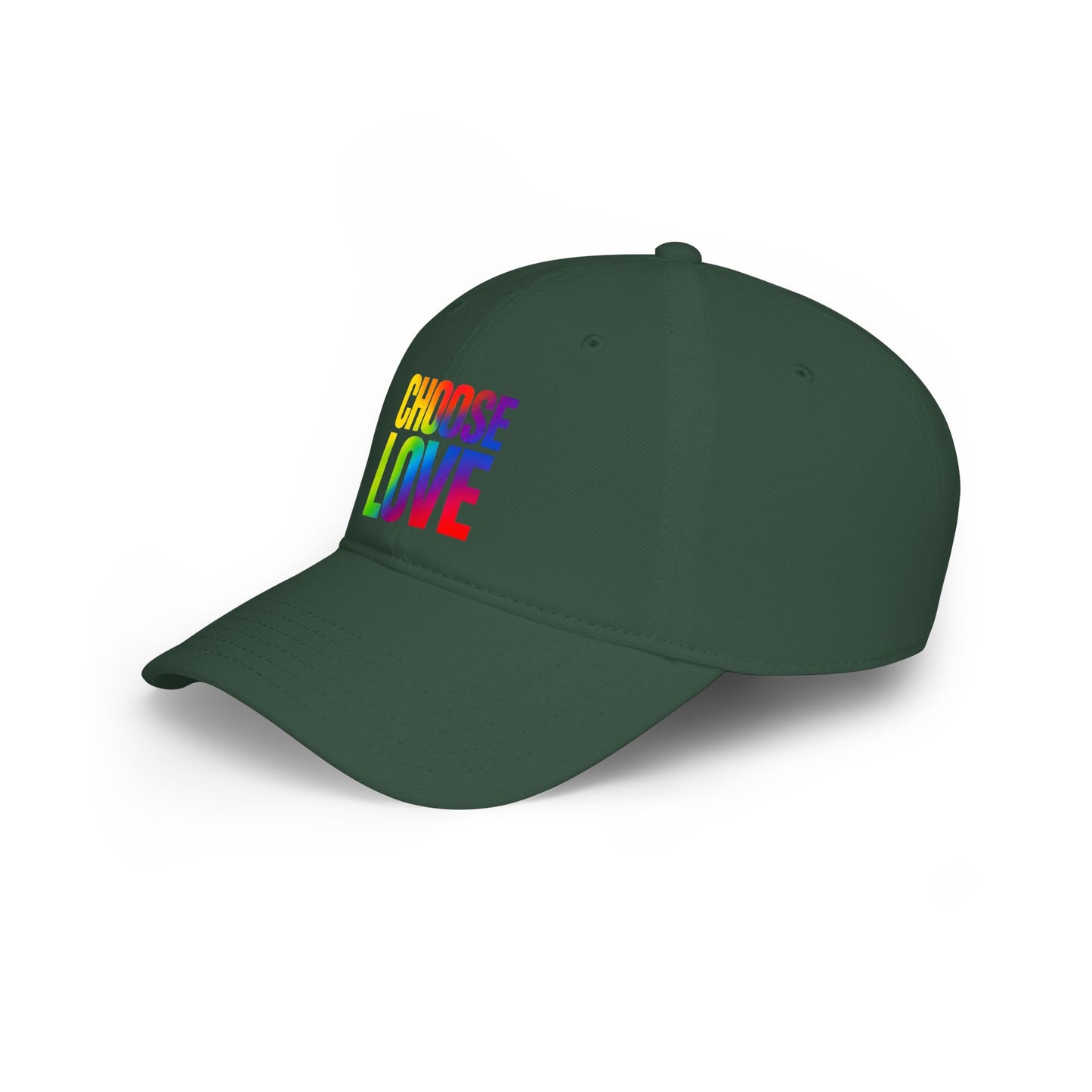 Choose Love Rainbow Cap — Low Profile Baseball Hat for Pride & Everyday Wear