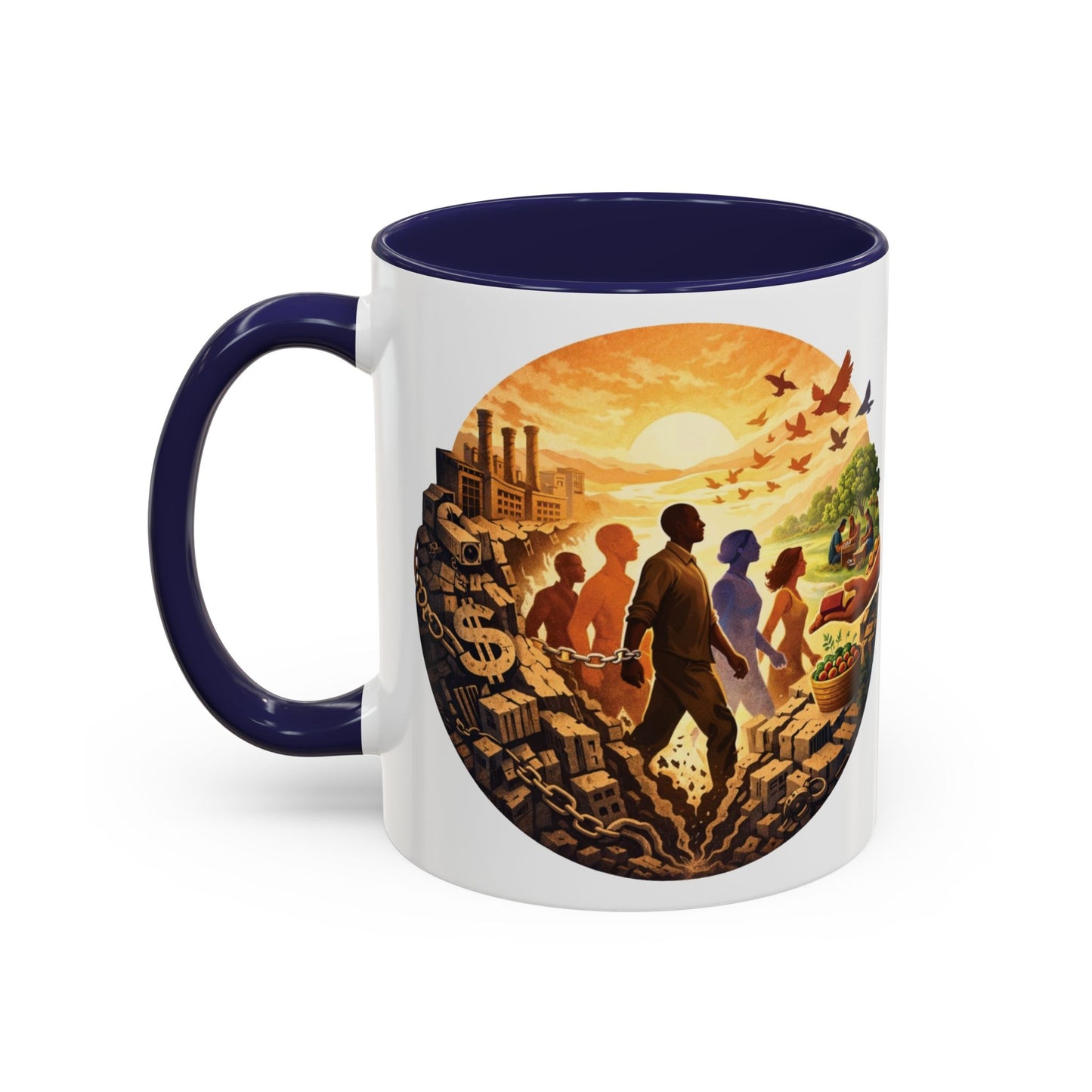 Liberation Is Collective Accent Coffee Mug - Black Handle 11/15oz