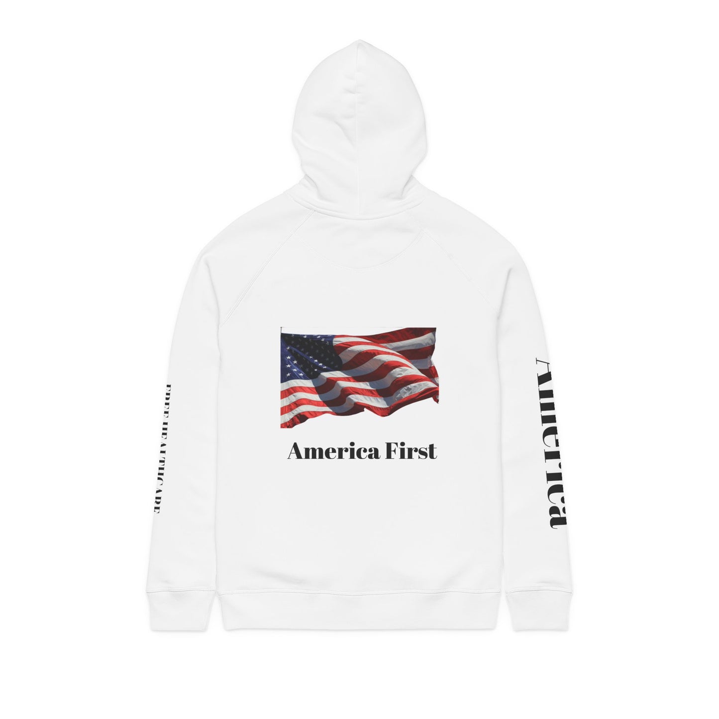 'Obama Cared/ Front Graphic & 'America First' Back Print