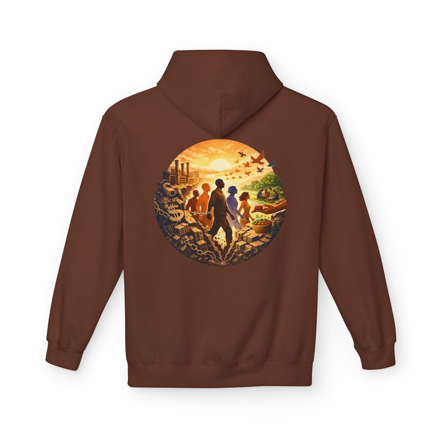 Liberation Is Collective Hoodie — Sunrise Solidarity Graphic Hoodie