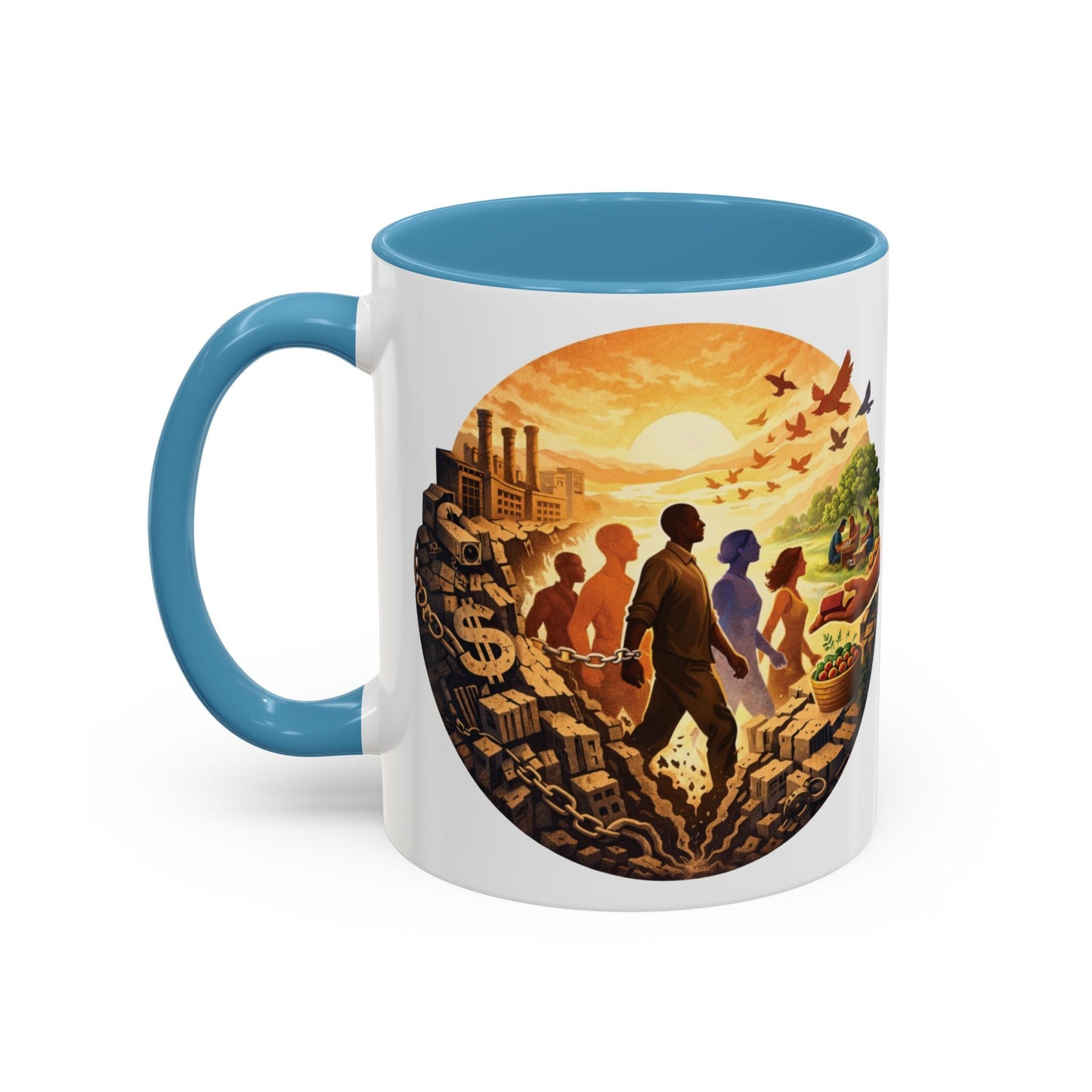Liberation Is Collective Accent Coffee Mug - Black Handle 11/15oz