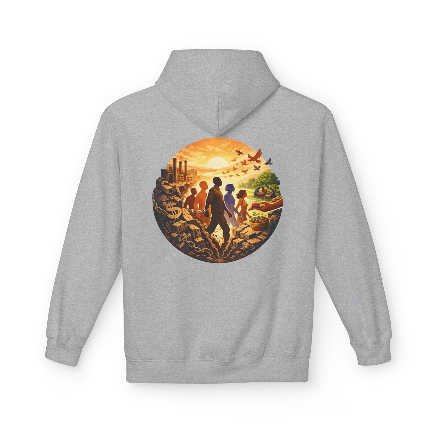 Liberation Is Collective Hoodie — Sunrise Solidarity Graphic Hoodie