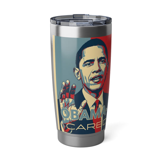 Obama Cared 20oz Travel Tumbler — Vintage Poster Design