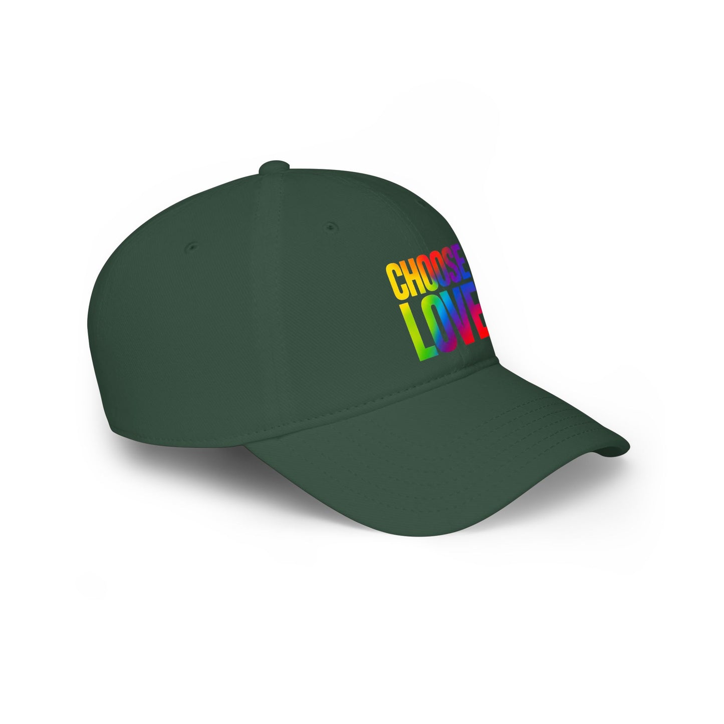 Choose Love Rainbow Cap — Low Profile Baseball Hat for Pride & Everyday Wear